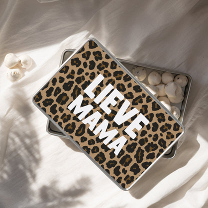 Metalen doos Objecten Rechthoek Mama van Liefde Luipaard foto N° 1