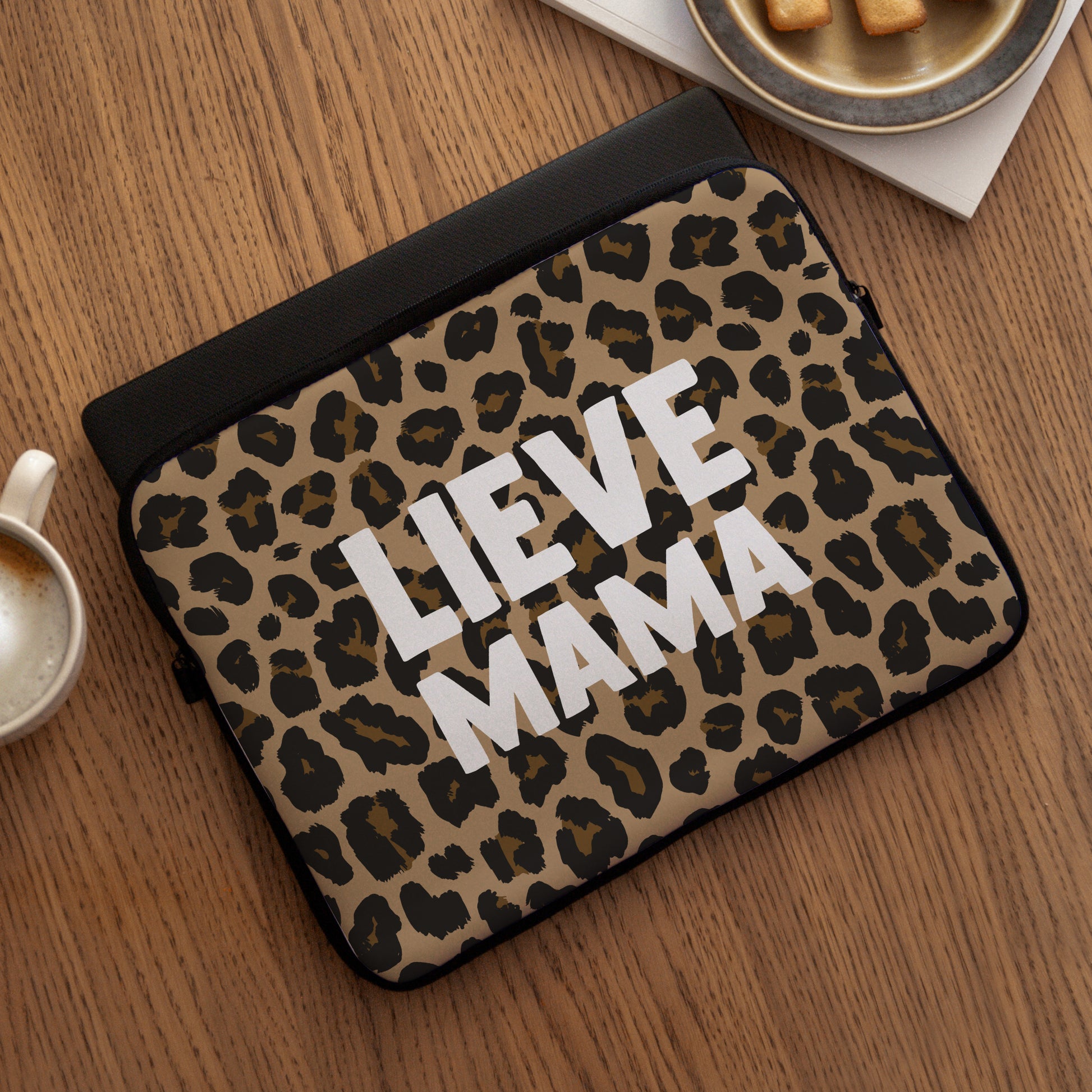 Laptophoes Objecten 15 inch Mama van Liefde Luipaard foto N° 3