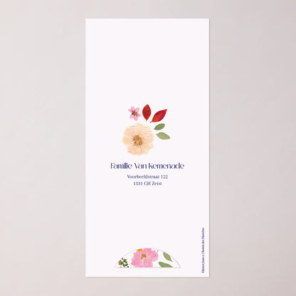 Geboortekaartjes Verpakking, 2 kaarten, round label Het Betoverde Herbarium foto N° 4