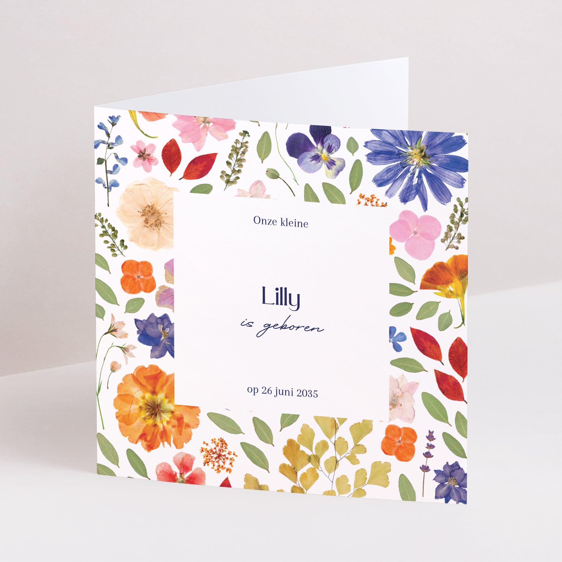 Geboortekaartjes Dubbel vierluik Het Betoverde Herbarium foto N° 1