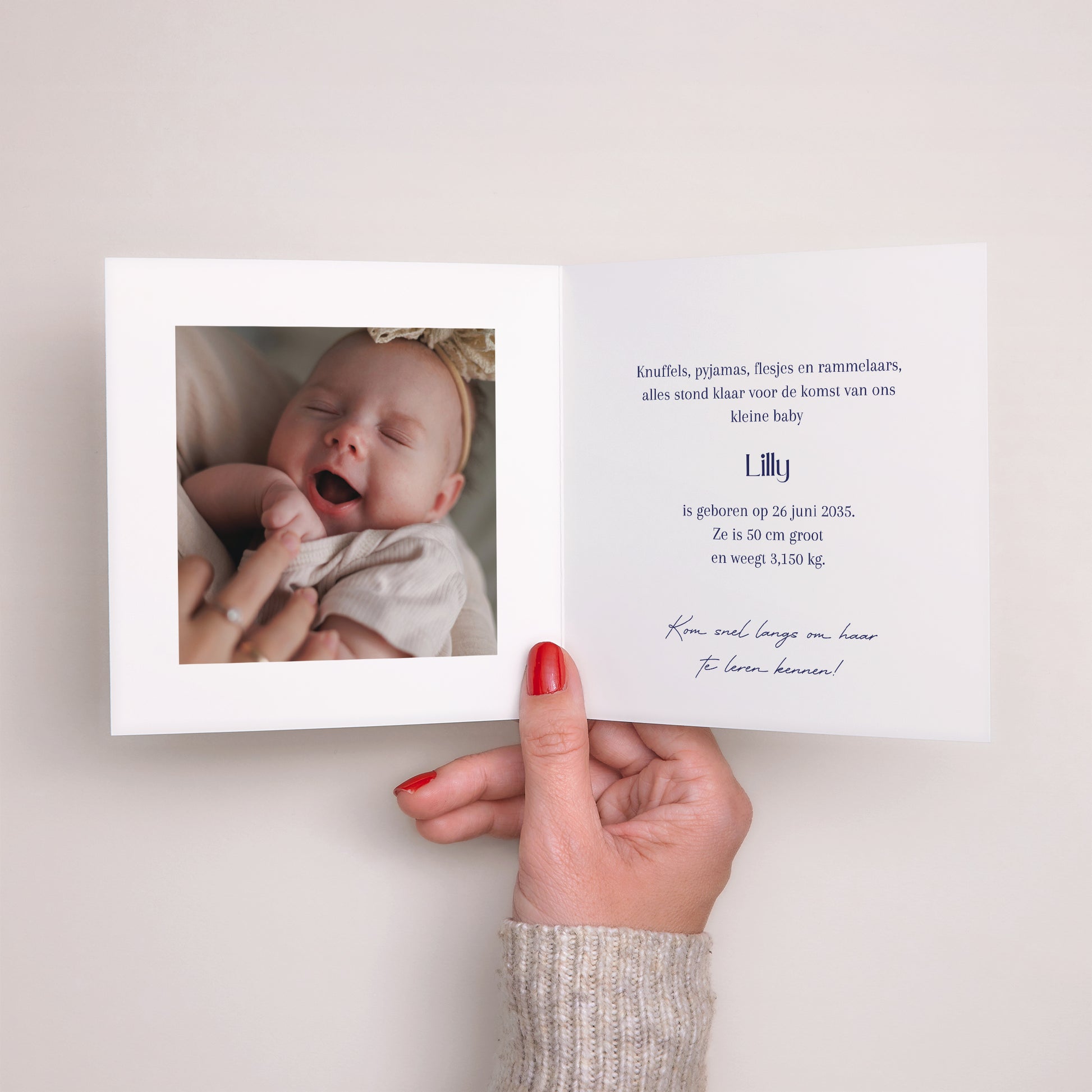 Geboortekaartjes Dubbel vierluik Het Betoverde Herbarium foto N° 2