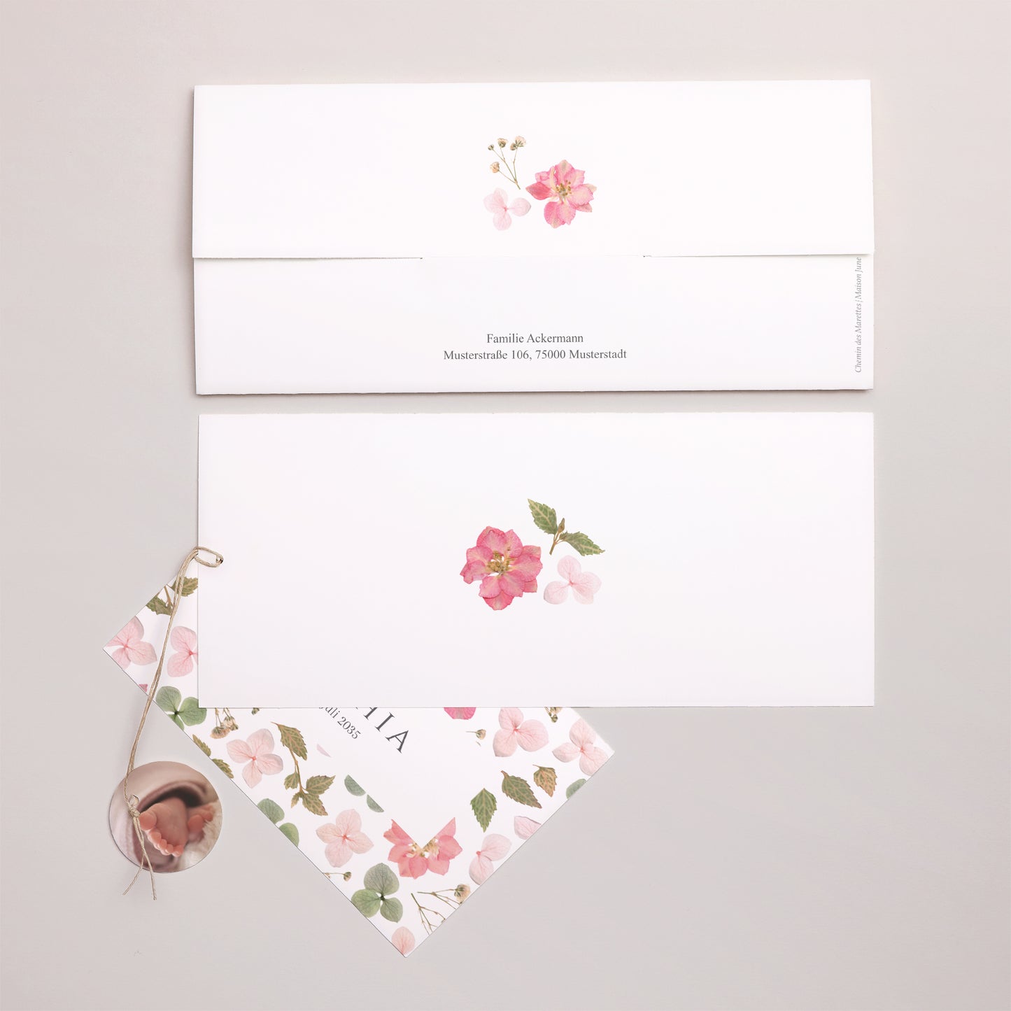 Geboortekaartjes Mapje 2 kaarten, label Lentegeheim foto N° 4