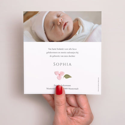 Bedankingen Geboorte Vierkant Geheim van Lente foto N° 3