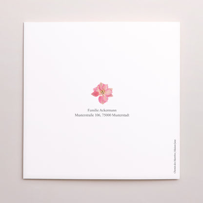 Geboorteaankondiging Dubbel vierkant Secret van de Lente foto N° 3