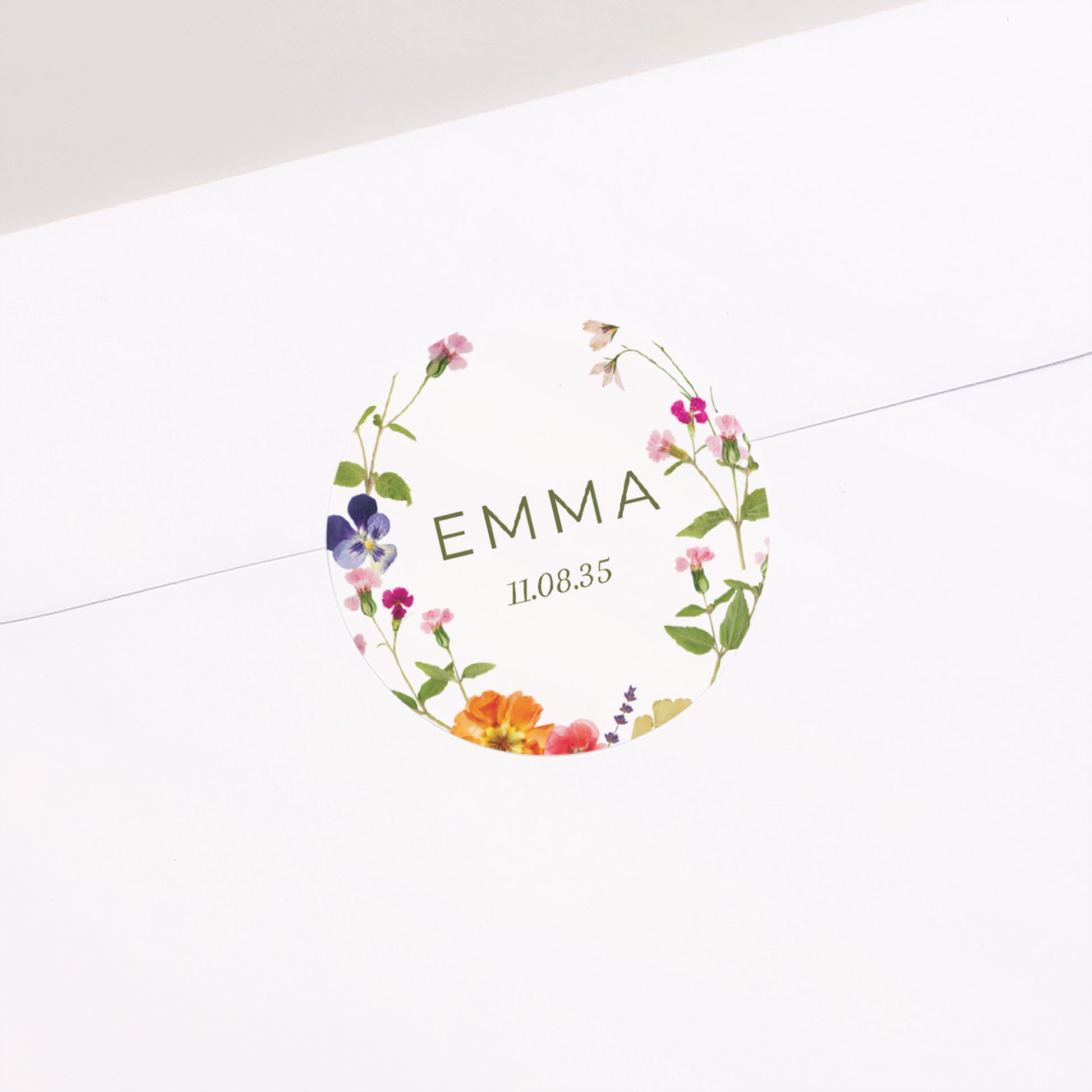 Sticker Geboorte Cirkel Droomlandschap foto N° 1